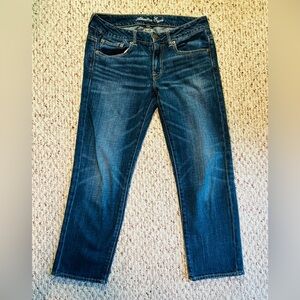 American Eagle Outfitters Dark Blue Straight Leg Jeans